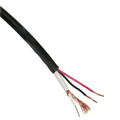 Кабель КВК 2П 2х0,5 Э 12V внешний экранированный, УралКабМедь (бухта 200м.) черный